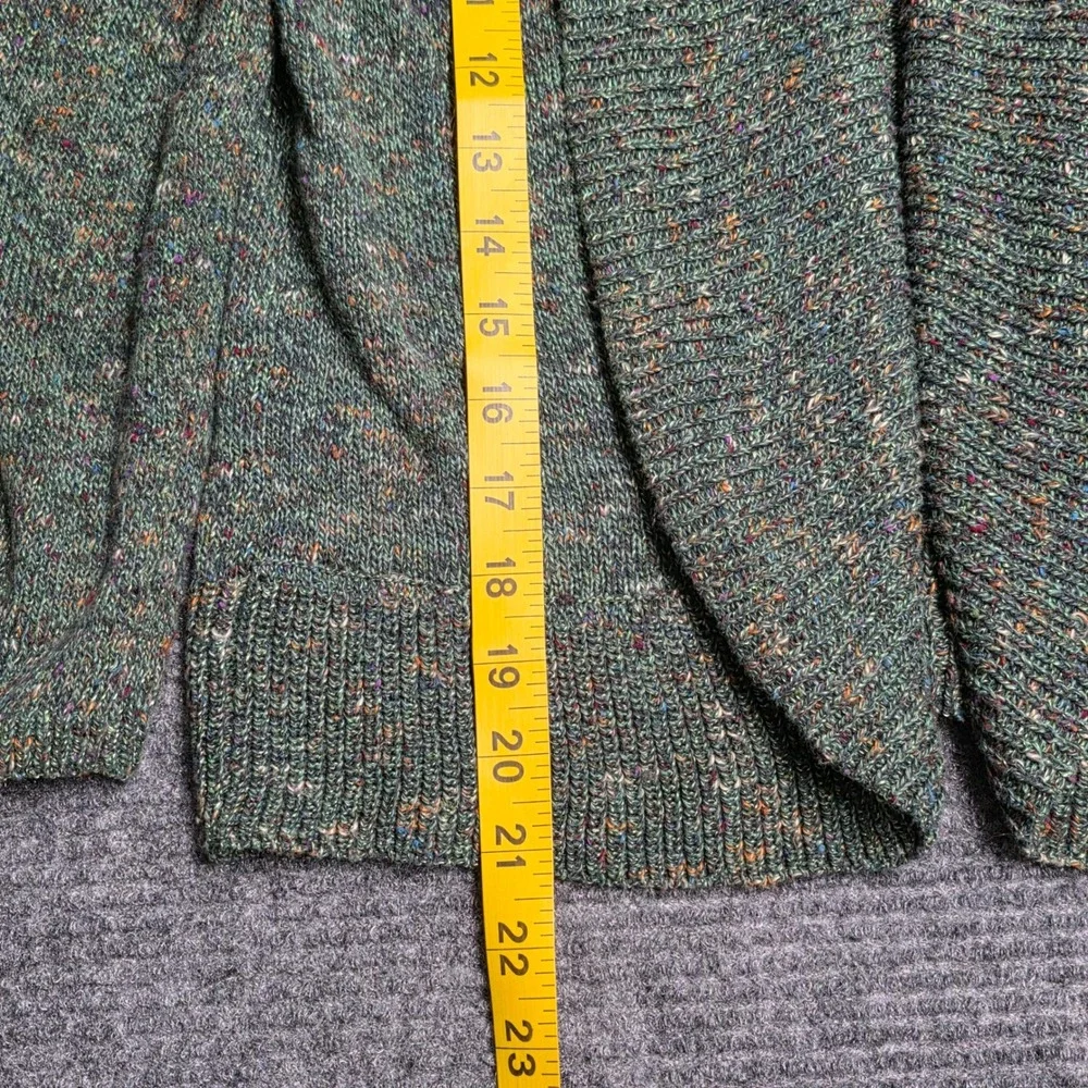 Christopher & Banks Multi Marled‎ Cardigan Women's Size M Green Shawl Collar
